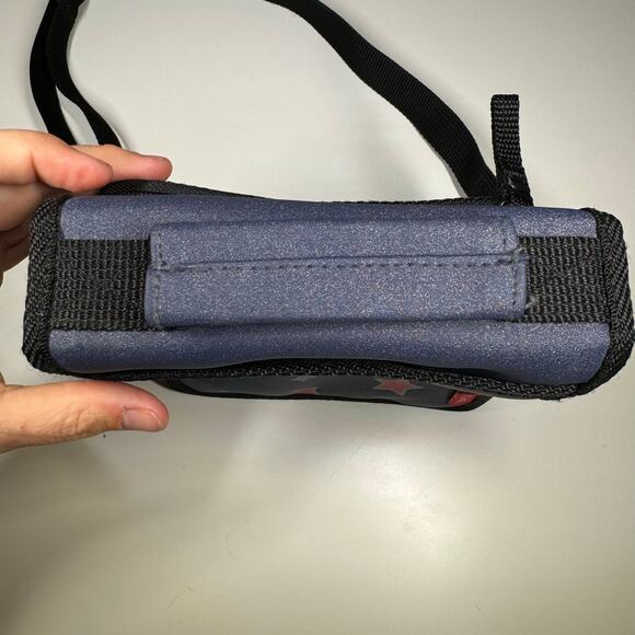 STAR Red Blue Star Print Crossbody Wallet Purse Vinyl Travel Organizer - Picture 4 of 13